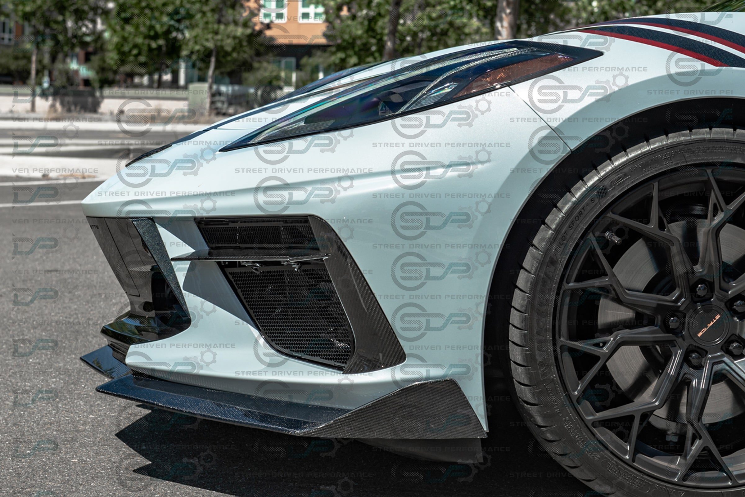 2020+ C8 Corvette Stingray & Z51 |"5VM Style" Splitter / Lip Ground Effects